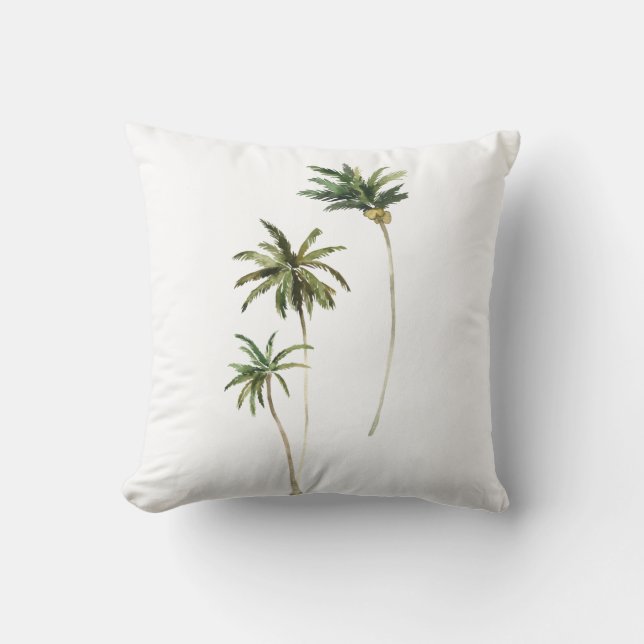Coussin Palmiers tropicaux modernes (Recto)
