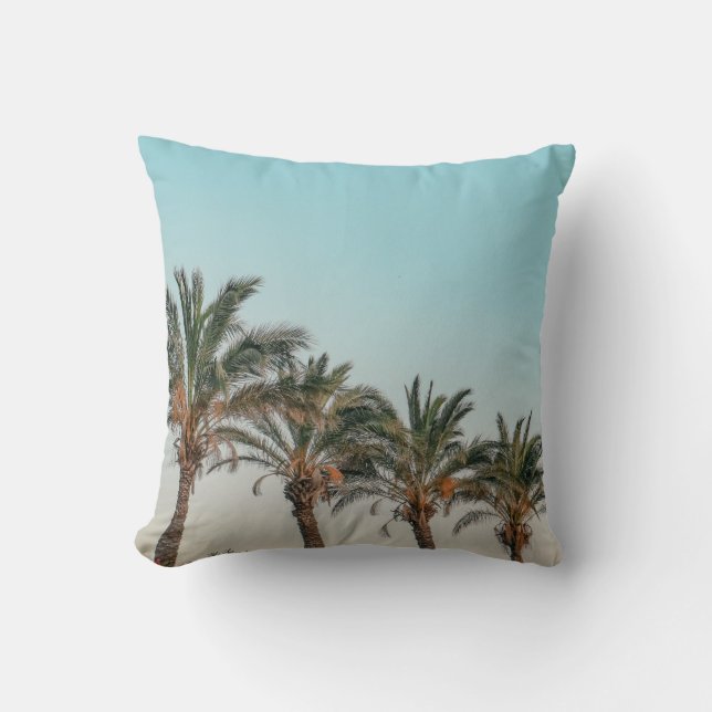 COUSSIN PALMIERS VERTS SOUS LE CIEL BLEU (Recto)