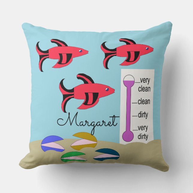 Coussin Palourdes et Poissons (Recto)