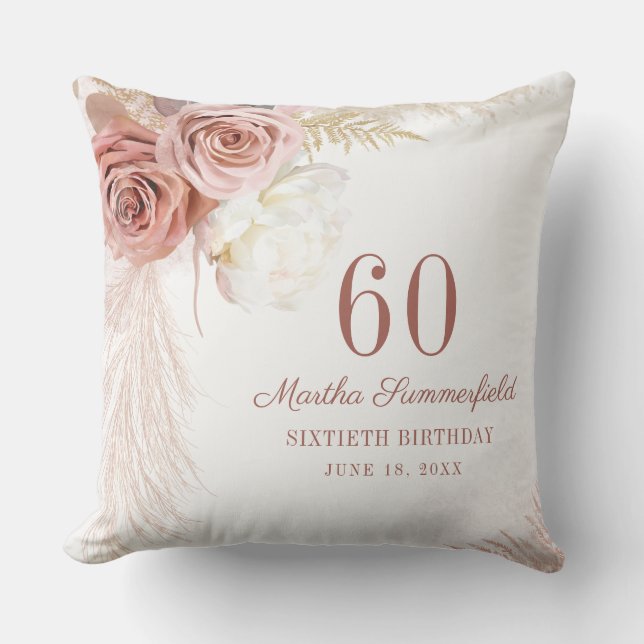 Coussin Pampas Grass 60e anniversaire Keepsaké (Recto)