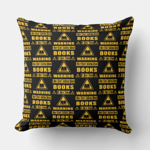 Coussin Pancarte réversible d'avertissement pour amoureux 