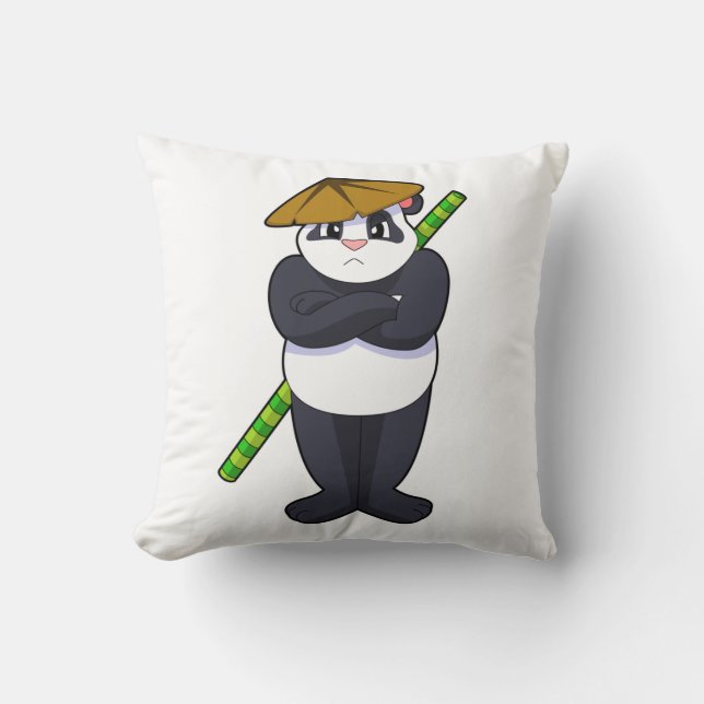 Coussin Panda à Stick combat Martial arts.PNG (Recto)