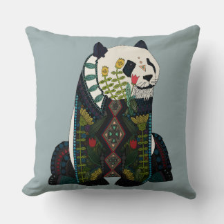 Coussin panda argent