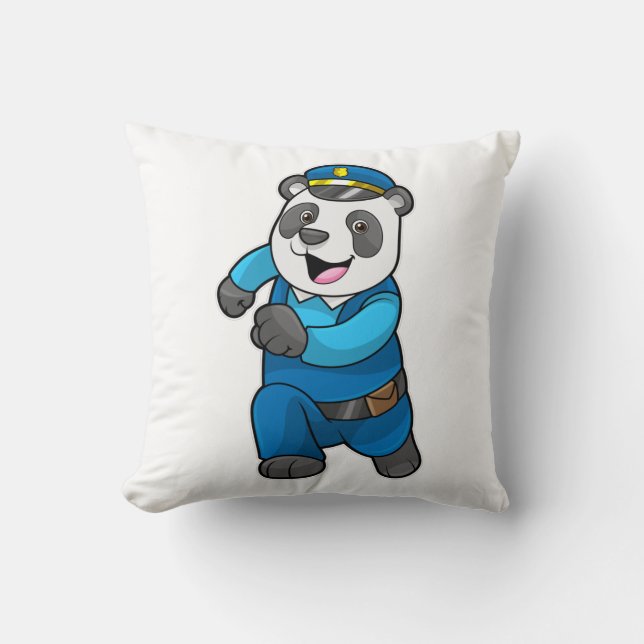 Coussin Panda as Police officer with Police hat (Recto)