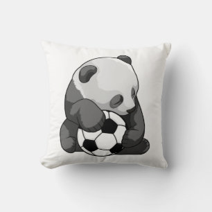 Coussin Panda avec balle de football