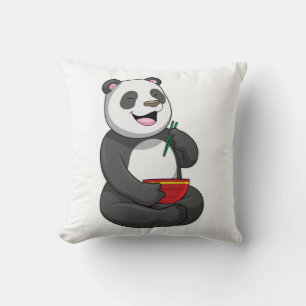 Coussin Panda avec Bowl Ramen