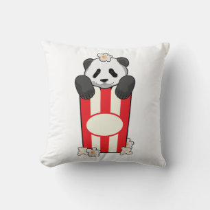 Coussin Panda avec Popcorn