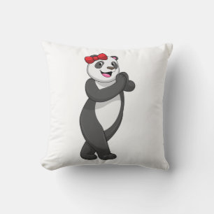 Coussin Panda avec ruban