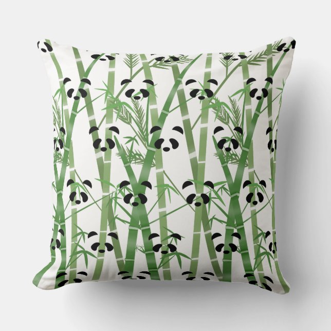 Coussin Panda Bambou  (Recto)
