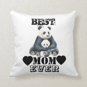 COUSSIN PANDA BEAR MOM ET BÉBÉ THROW PILLOT