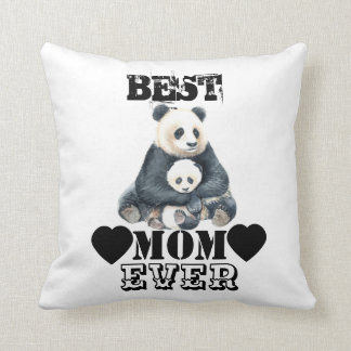COUSSIN PANDA BEAR MOM ET BÉBÉ THROW PILLOT