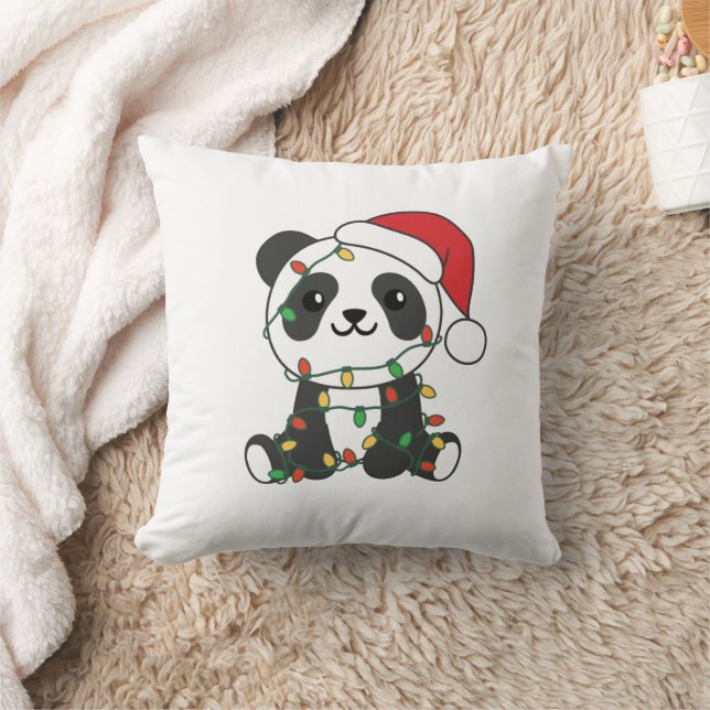 Coussin Panda Christma Winter Animals Pandas (Couverture)