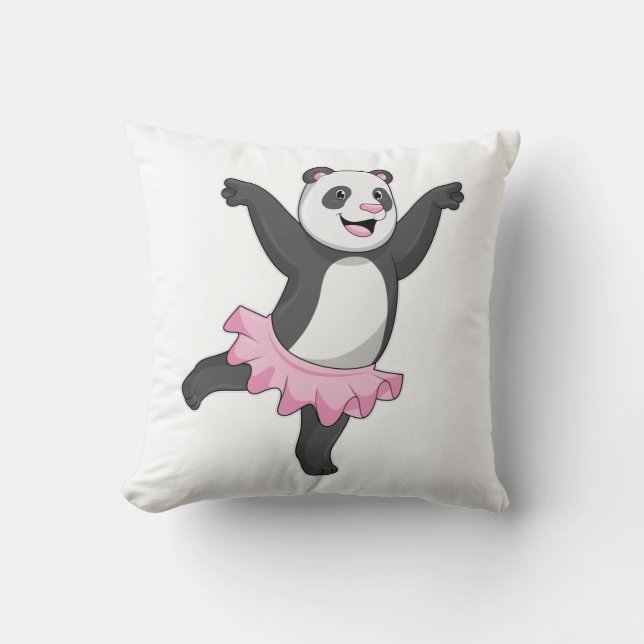 Coussin Panda comme Ballerina au Ballet (Recto)