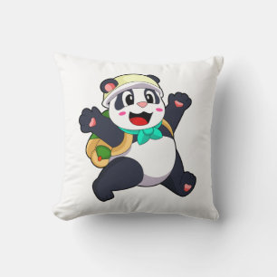 Coussin Panda comme étudiant
