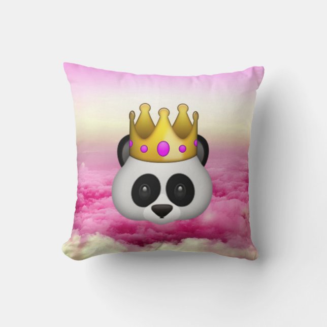 Coussin Panda couronné Emoji (Recto)