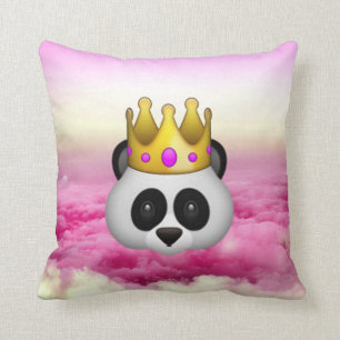 Coussin Panda couronné Emoji