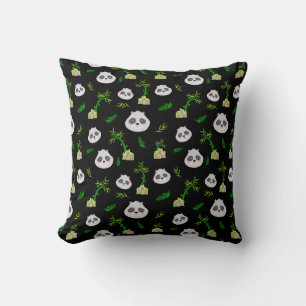 Coussin Panda dans la jungle des bambous
