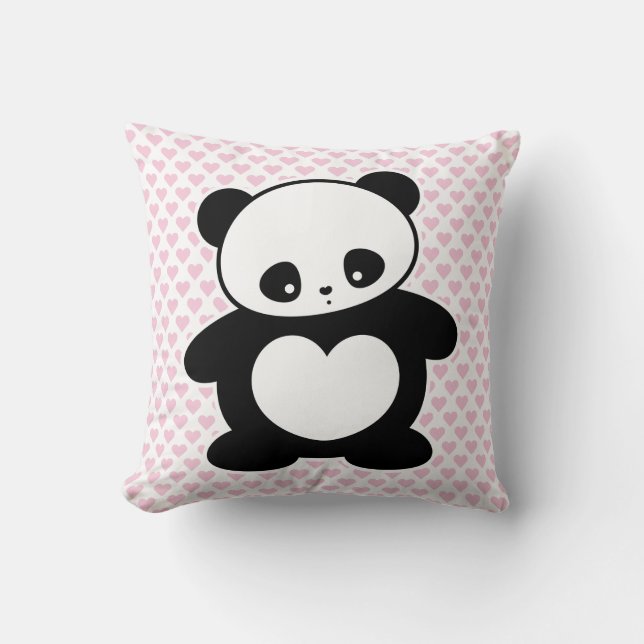 Coussin Panda de Kawaii (Recto)