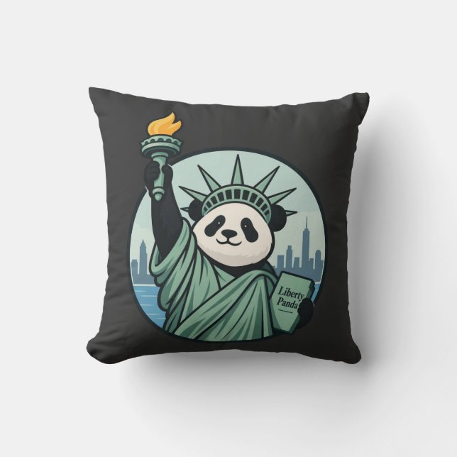 Coussin Panda de la Liberté (Recto)