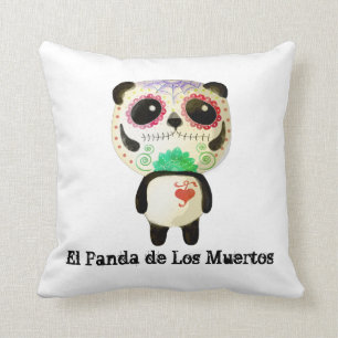 Coussin Panda du jour des morts