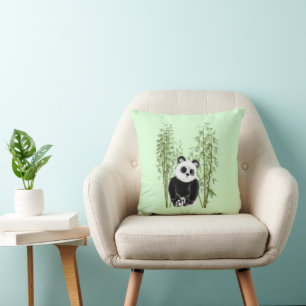 Coussin Panda mignonne en bambou