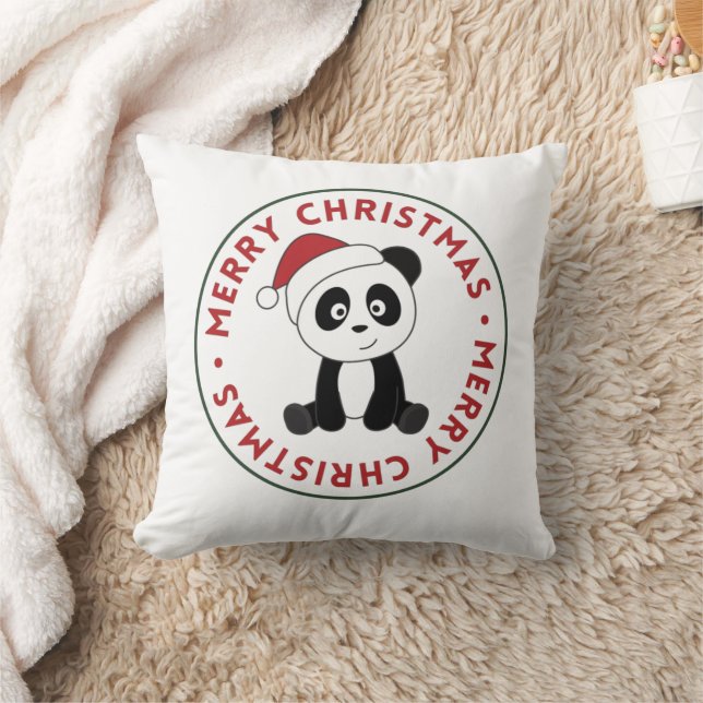 Coussin Panda Noël Neige Animaux d'hiver Pandas Jeter P (Couverture)