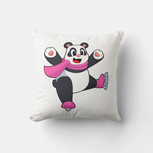 Coussin Panda Patinage sur glace Patins sur glace (Recto)