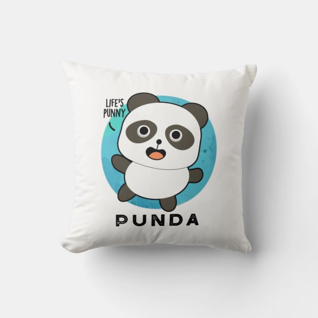 Coussin Panda Pun Animal Punda Funny (Recto)