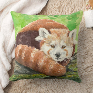 Coussin Panda rouge
