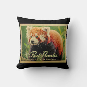Coussin Panda Rouge - Faune De L'Himalaya
