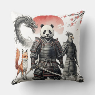 Coussin Panda Samouraï & Guerriers Mythiques Art Fantastiq