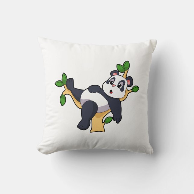 Coussin Panda sur arbre (Recto)