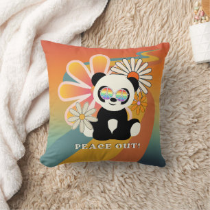 Coussin Panda   Tranquillité colorée