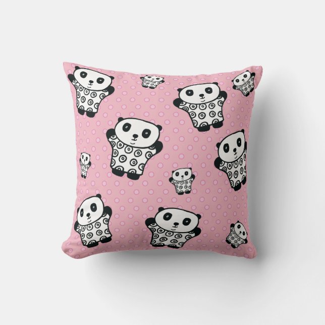 Coussin Pandy le Panda à pois (Recto)