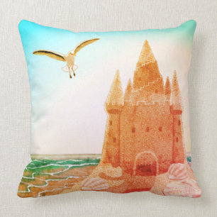 Coussin Panier à jetons en coton Sandcastle Seagull