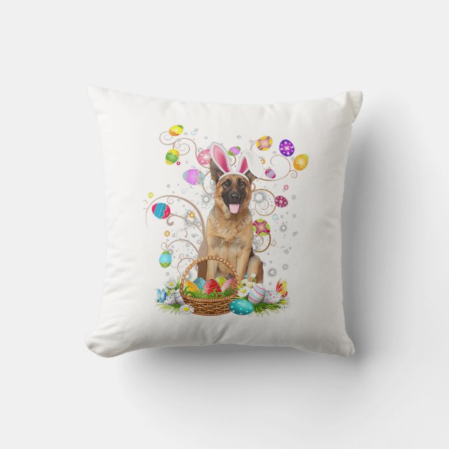 Coussin Panier de chasse aux œufs de Pâques pour chien ber (Recto)