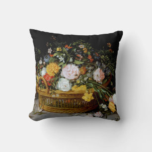 Coussin Panier de fleurs, Jan Brueghel le plus jeune