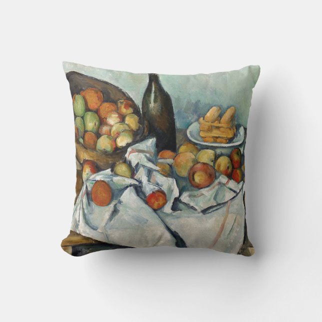 Coussin Panier de pommes Still Life Cezanne Peinture Art (Recto)