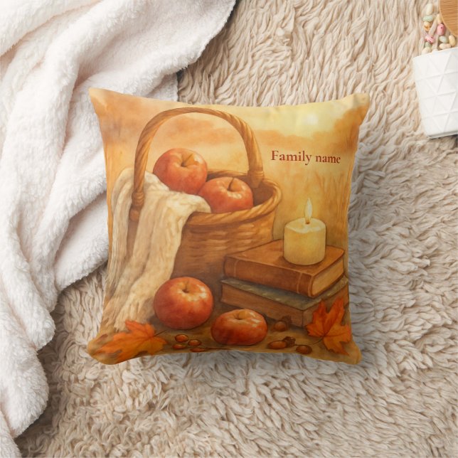 Coussin Panier de rêves d'automne Éléments d'automne cosy  (Couverture)