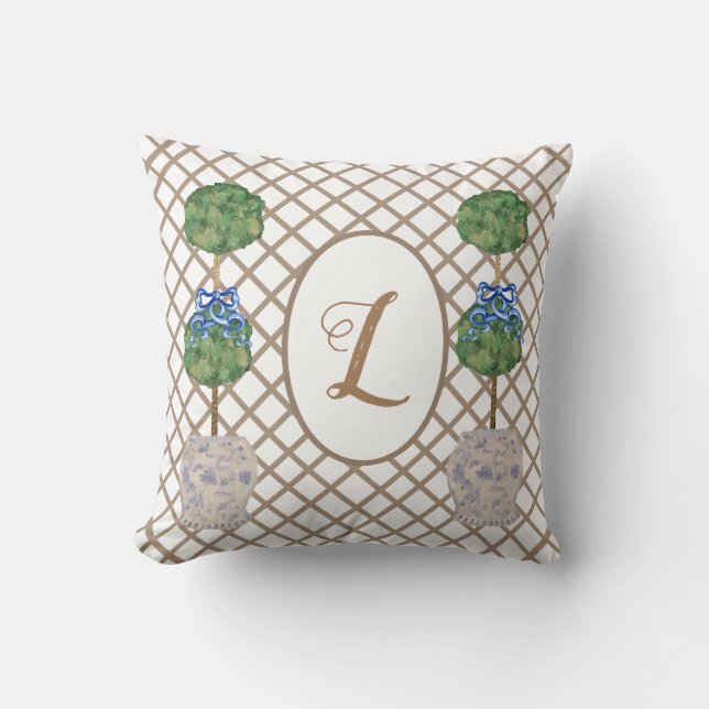 Coussin Panier de tomates à jarres à gingembre vert Chinoi (Recto)