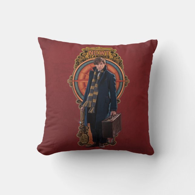 Coussin Panneau Art nouveau permanent NEWT SCAMANDER™ (Recto)