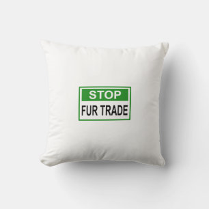 Coussin Panneau commercial Stop Fur vert