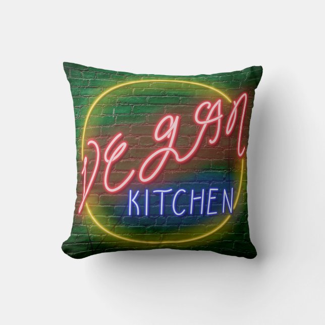 Coussin Panneau cuisine Neon Vegan (Recto)