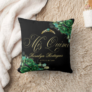 Coussin Panneau de bienvenue noir Mis Quince
