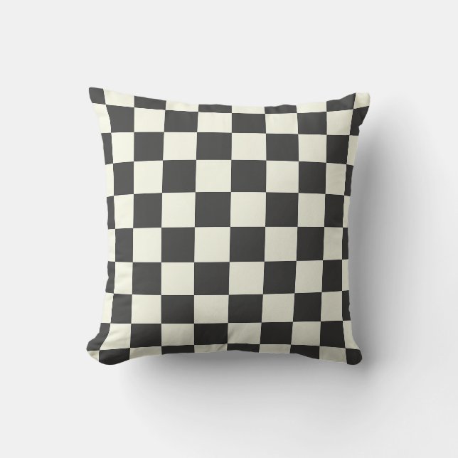 Coussin Panneau de contrôle noir et blanc désactivé (Recto)