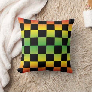 Coussin Panneau de contrôle Rasta Ombre jaune rouge