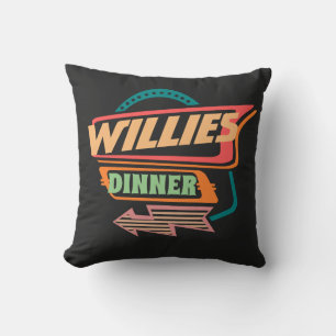 Coussin panneau de dîner américain vintage style rétro lan