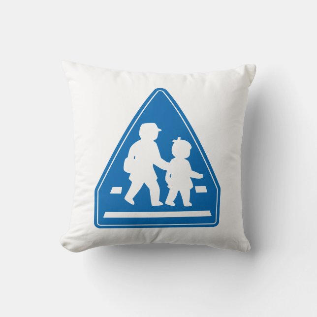 Coussin Panneau de signalisation scolaire >> Japonais (Recto)