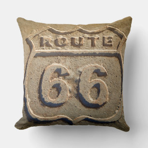 Coussin Panneau historique de la route 66, Arizona