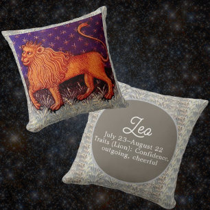 Coussin Panneau Lion Zodiac Lion Horoscope Anniversaire